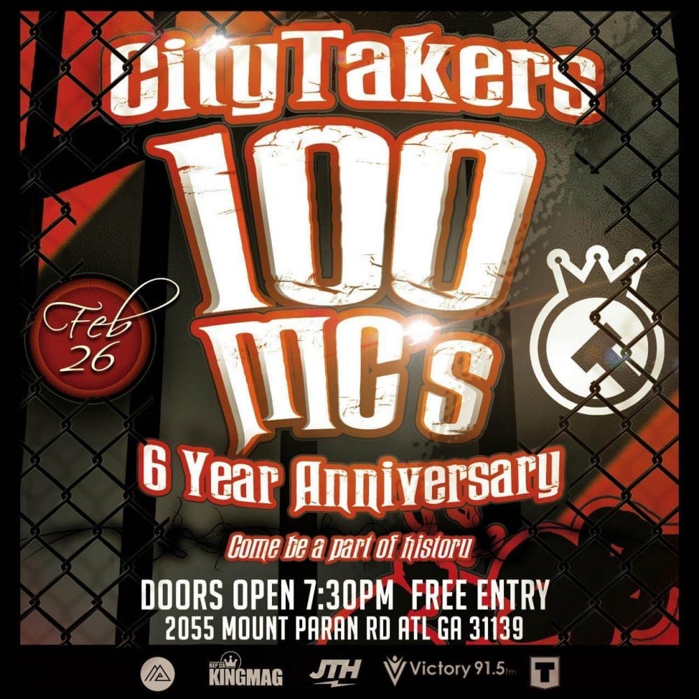 100 Emcees – 8 Bars – @CityTakers 6 Year Anniversary (@thisisraysurnet @trackstarz)